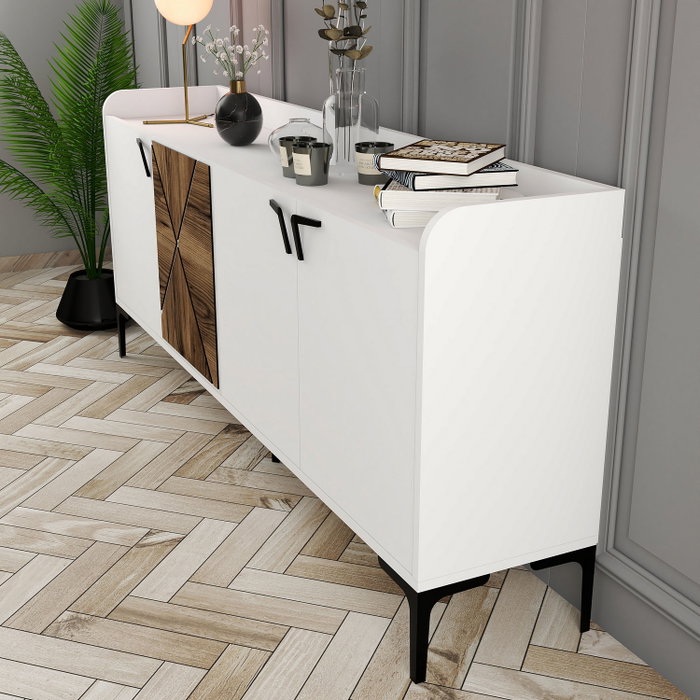Hanah Home Venedik Consola Industrial Blanca Hanah Home Venedik Consola Industrial Blanca